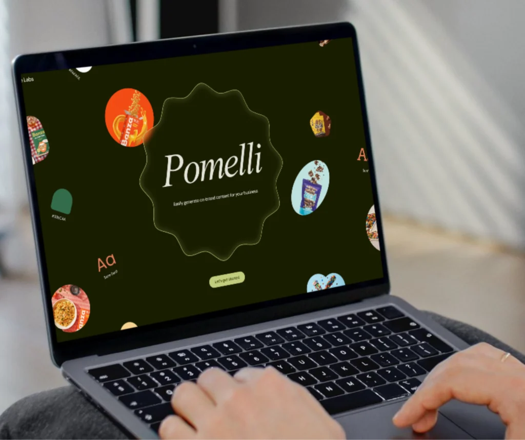 A Person using Google Pomelli in his pc