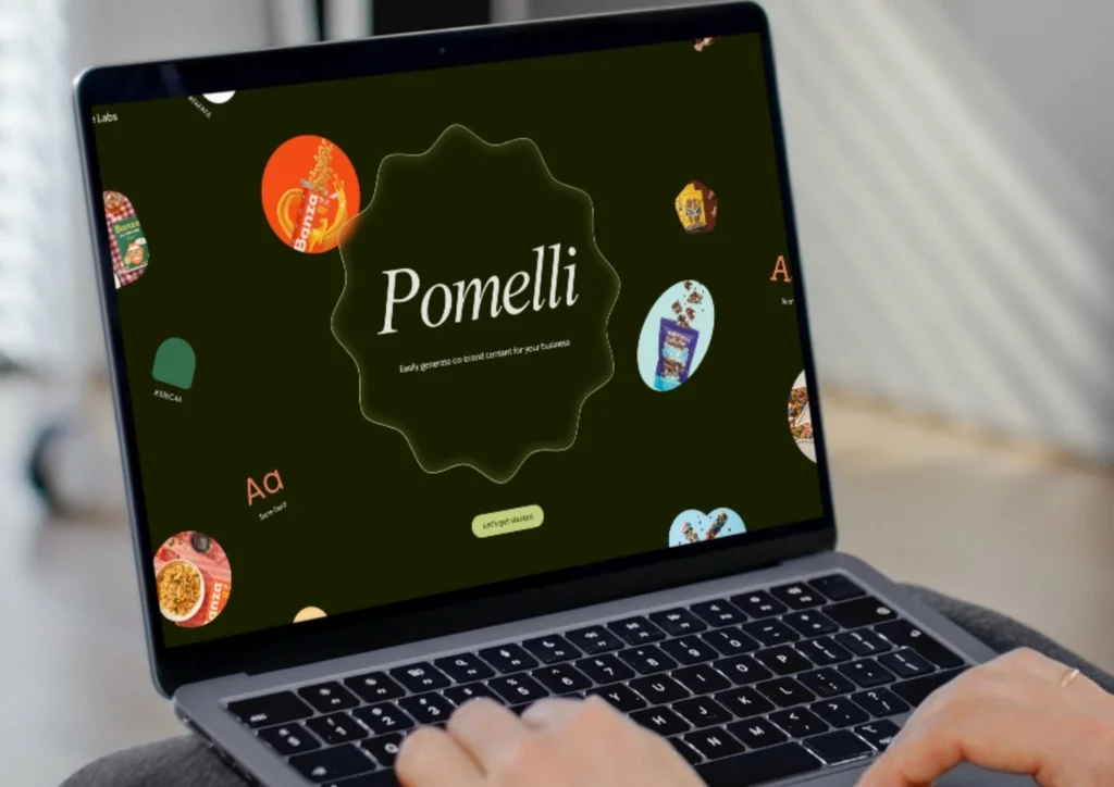 A person using Google Pomelli in his pc
